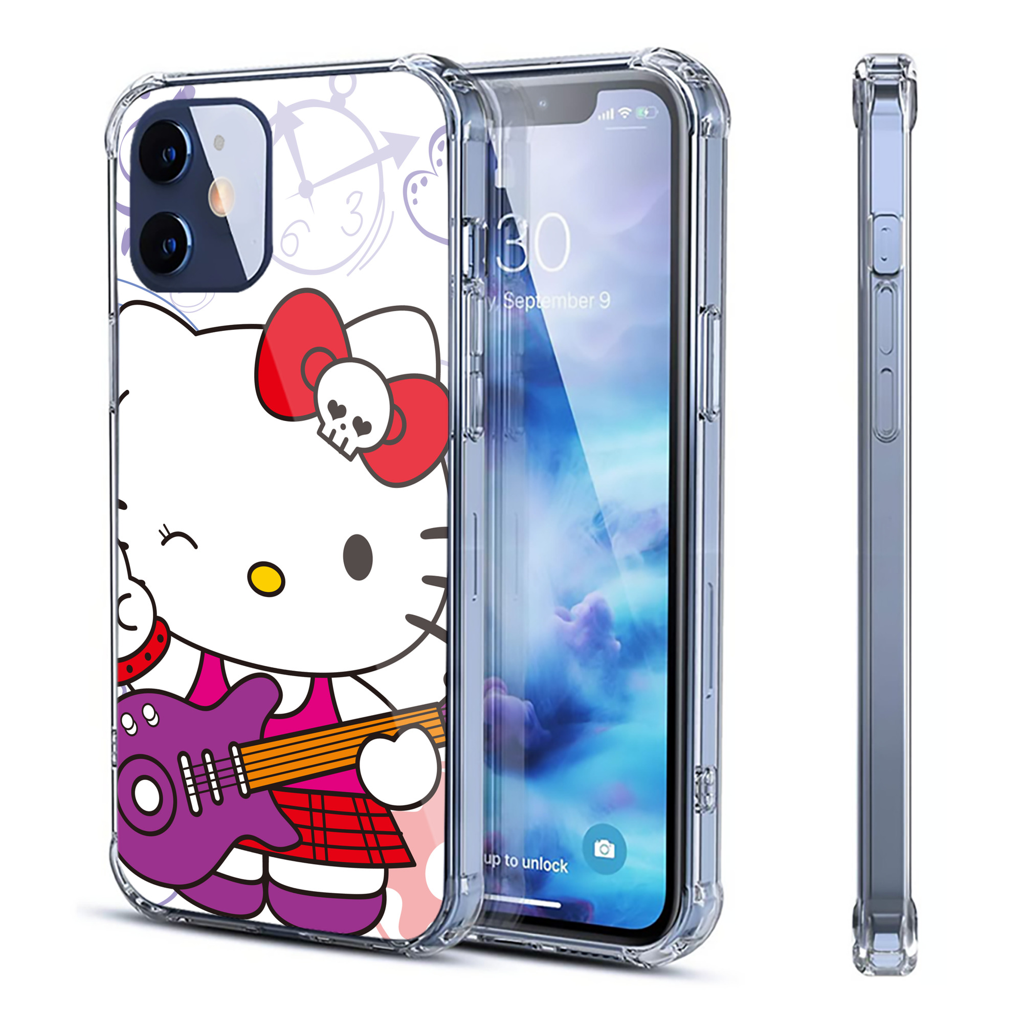 （画像用） Hello Kitty ハローキティ 【iPhone 12シリーズ対応】透明スマホケース（クリアソフトケース）